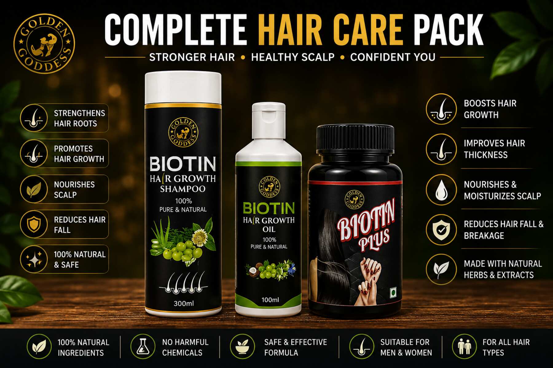 Golden Goddess Complete Hair Care Pack