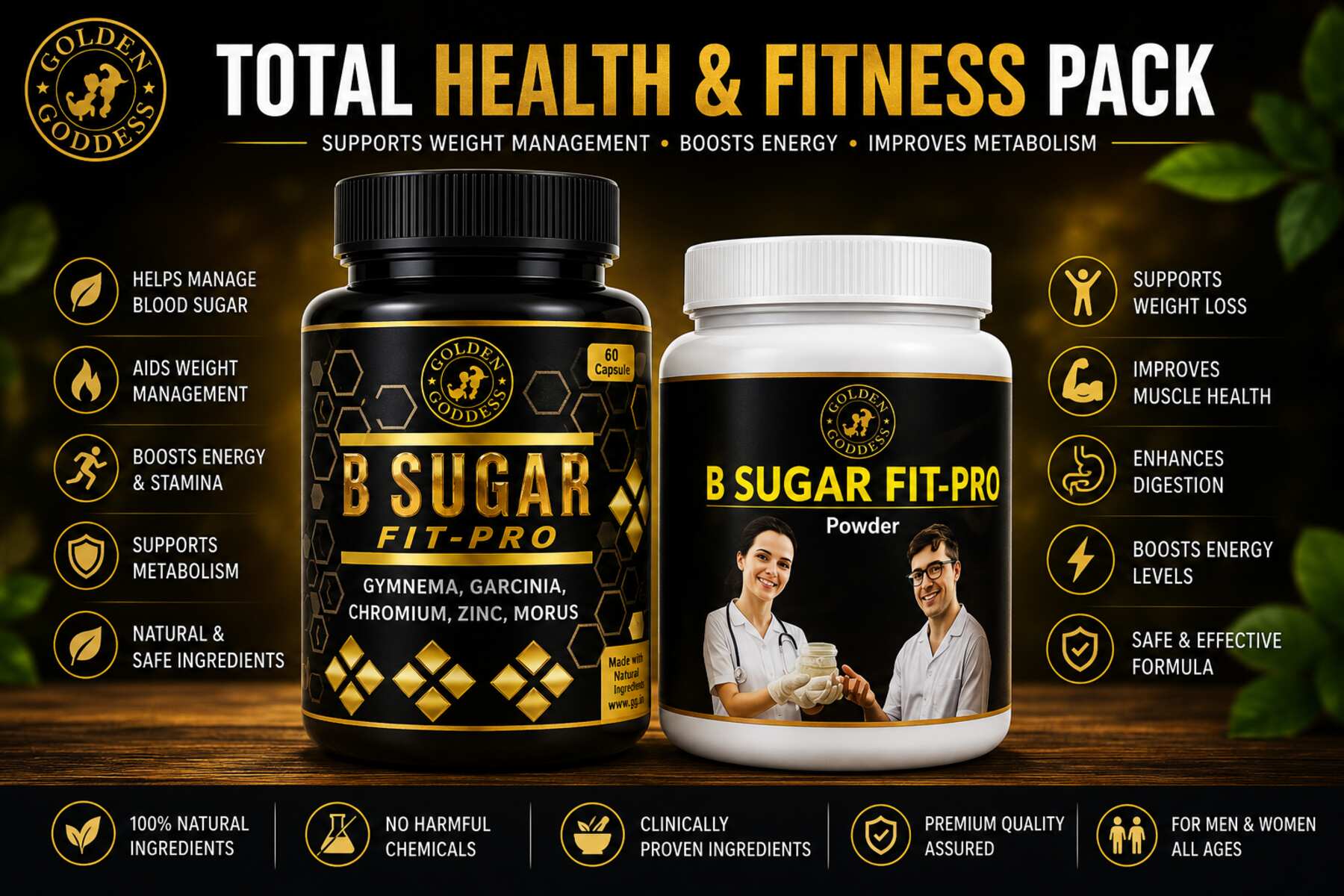 Golden Goddess Total Health & Fitness Pack